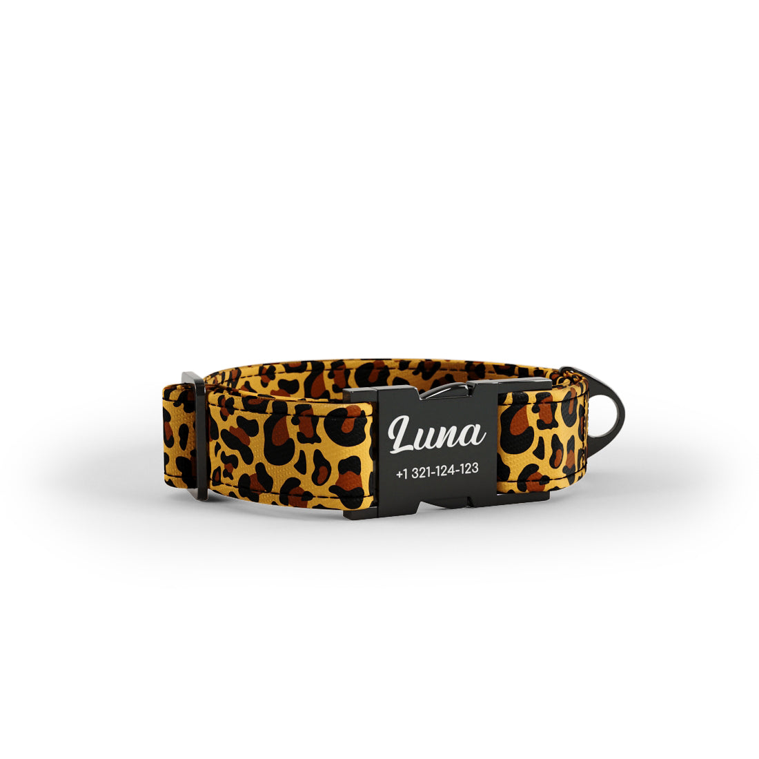 Leopard Perser personalisiertes Hundehalsband