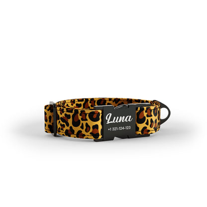 Leopard Perser personalisiertes Hundehalsband