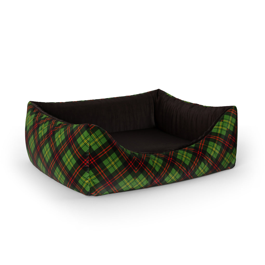 Color Buffalo Spanish Personalized Lounge Dog Bed With Entrance