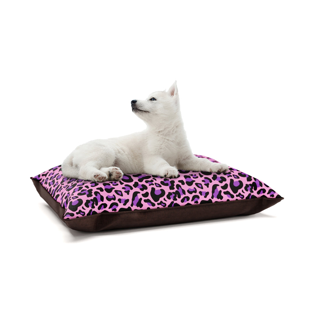 Crazy Leopard Magenta Personalized Pillow Style Fashion Dog Bed