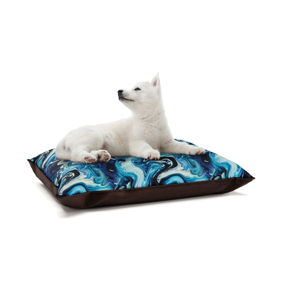 Blue Marble Zaffre Personalized Pillow Style Fashion Dog Bed