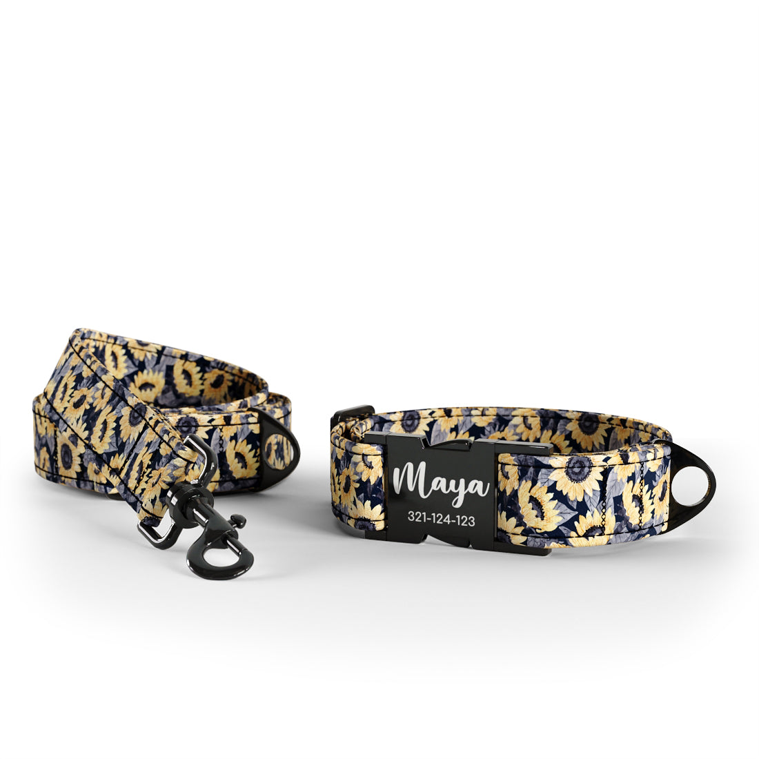 Sunflowers Maya Personalized Dog Collar