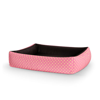 Trio Polka Dots Palle Personalized Lounge Dog Bed With Sides