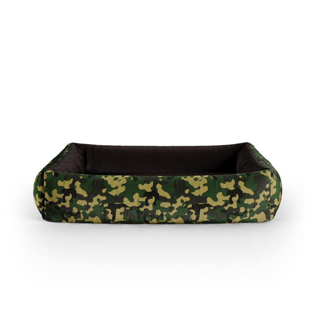 Camoflage Cadmium Personalized Lounge Dog Bed With Sides