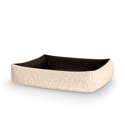 Minimalist Flowers Misty Personalisiertes Lounge-Hundebett mit Seiten