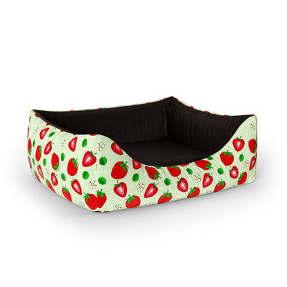 Tutti Fruitti Tea Personalized Lounge Dog Bed With Entrance