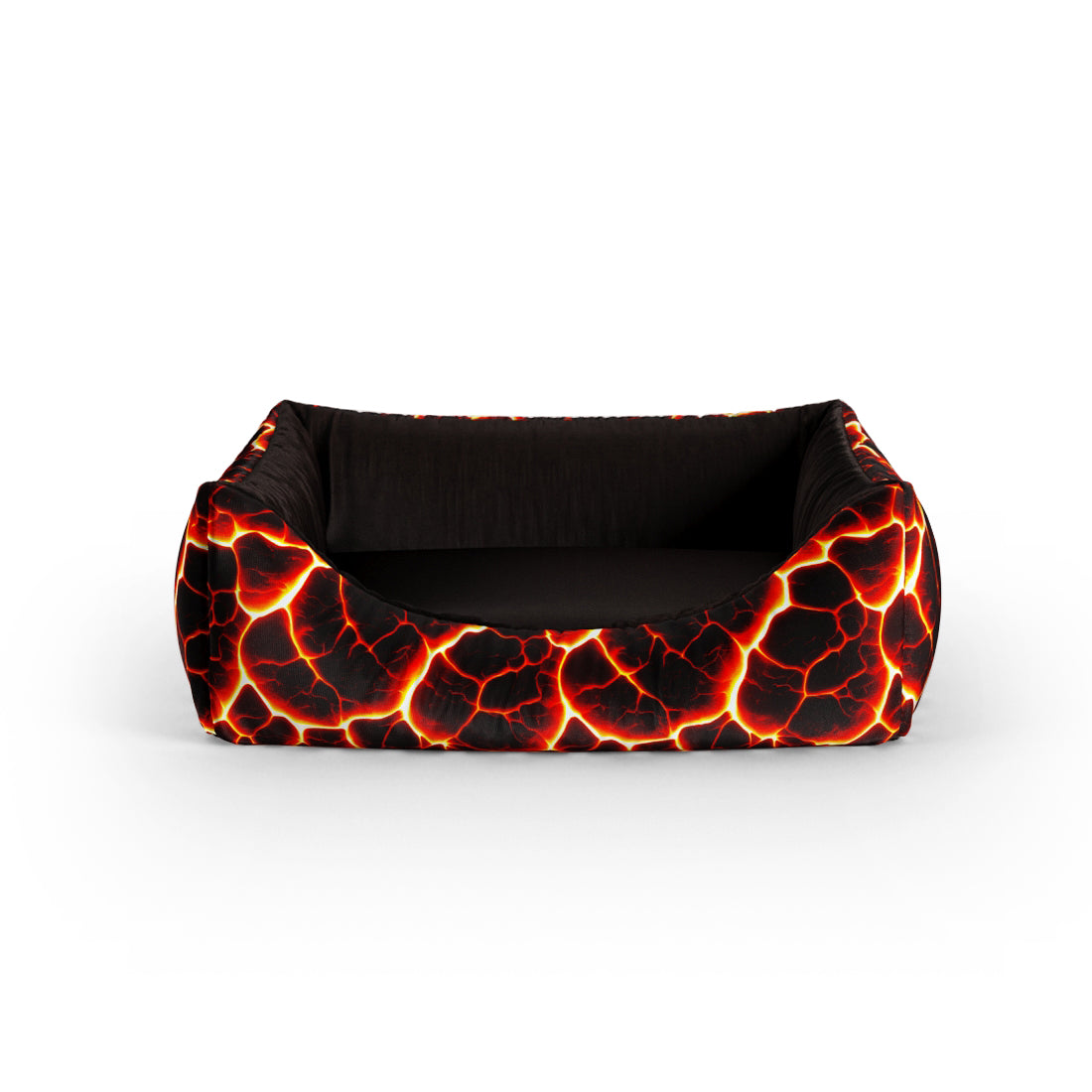 Lava Cardinal Personalized Lounge Dog Bed With Entrance