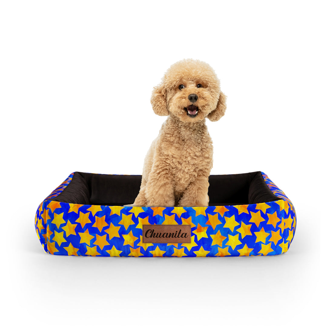 Deep Stars Absolute Personalized Lounge Dog Bed With Sides