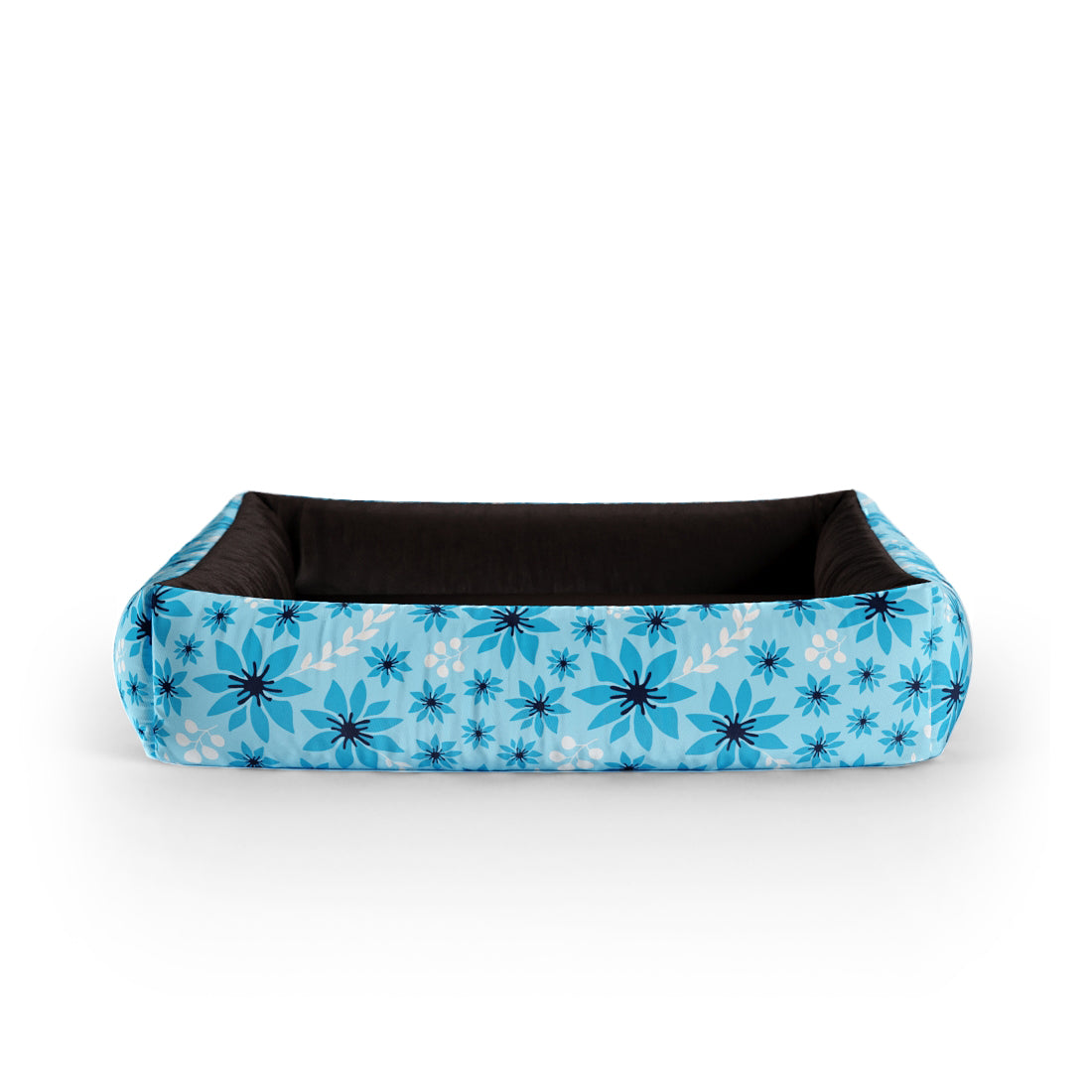 Summer Flowers Bizzard Personalisiertes Lounge-Hundebett mit Seiten