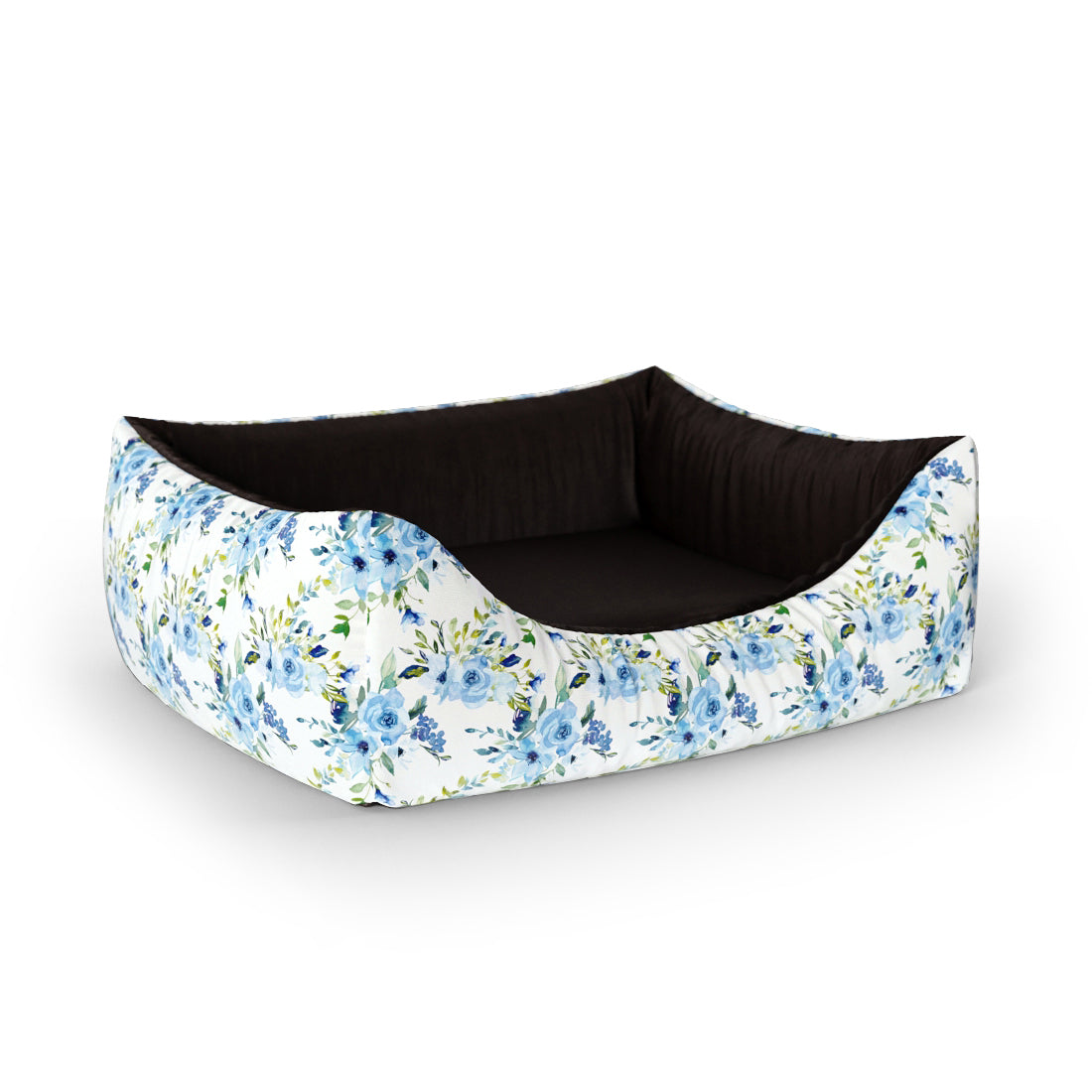 Water Folklore Flowers Italian Personalized Lounge Dog Bed With Entrance