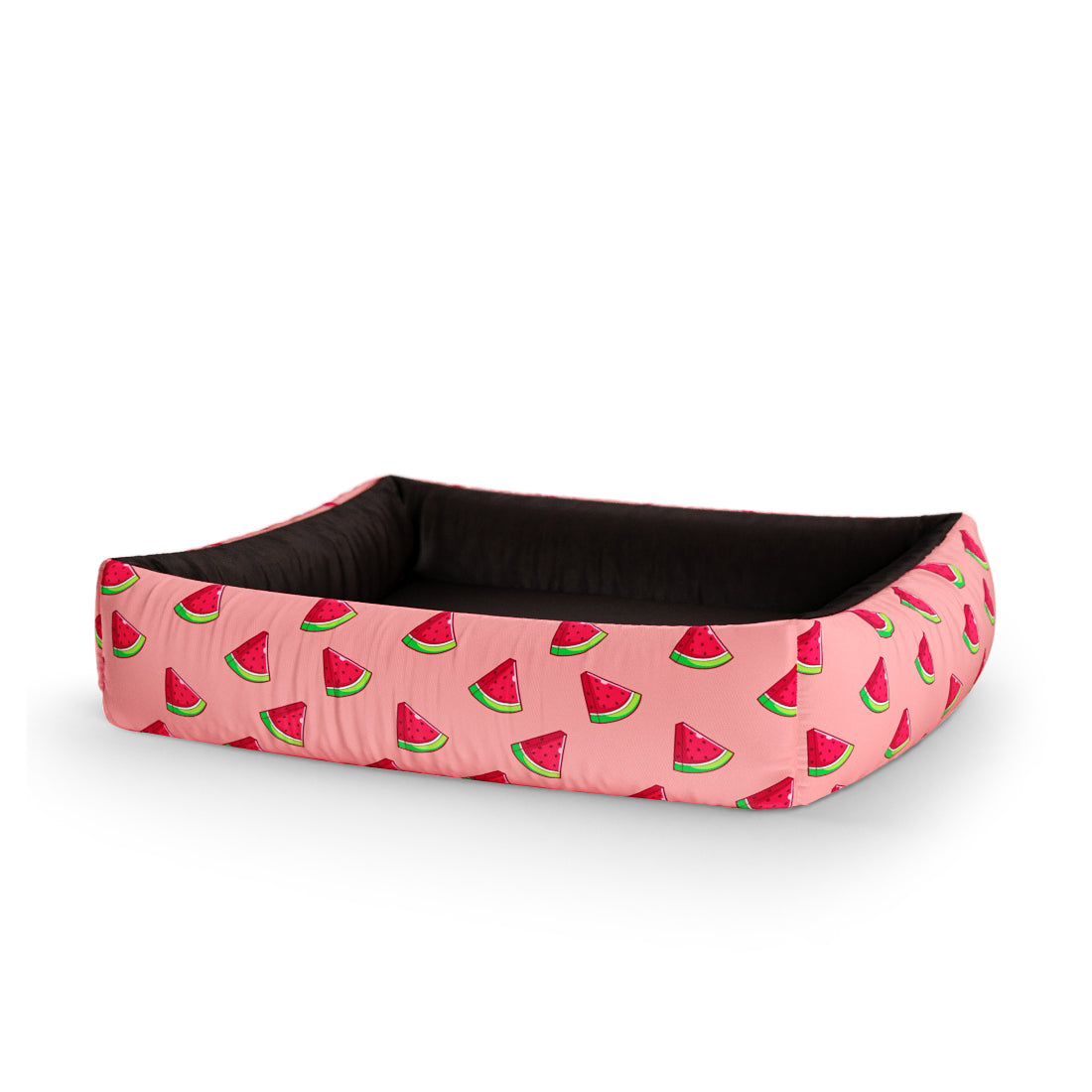 Wattermelon Mimi Personalized Lounge Dog Bed With Sides