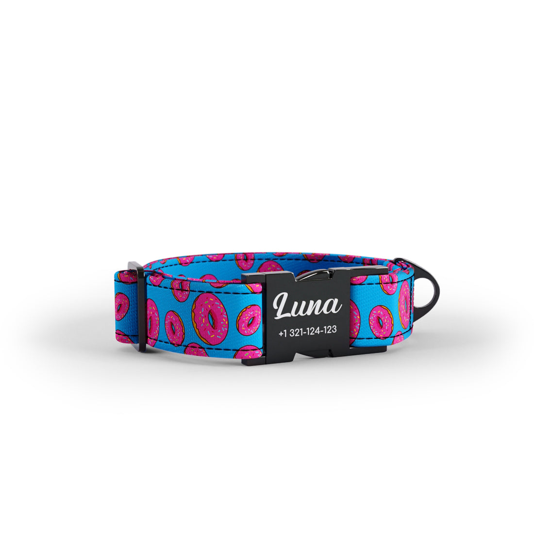 Donuts French Personalized Dog Collar