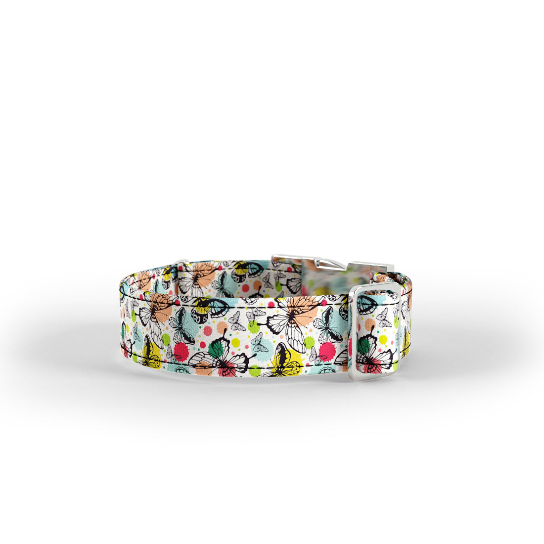 Butterflies Fandago Personalized Dog Collar