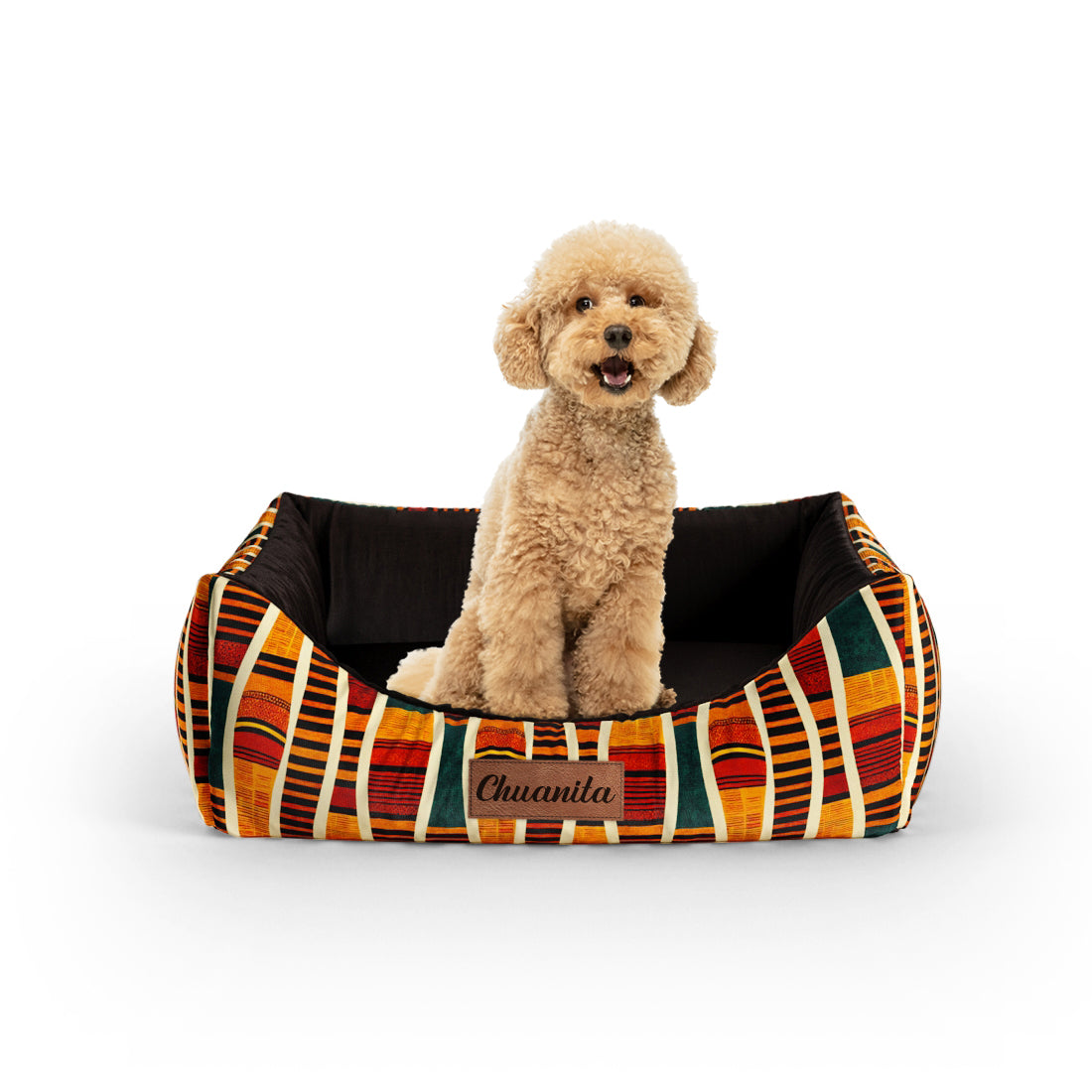 African Naples Personalized Lounge Dog Bed With Entrance