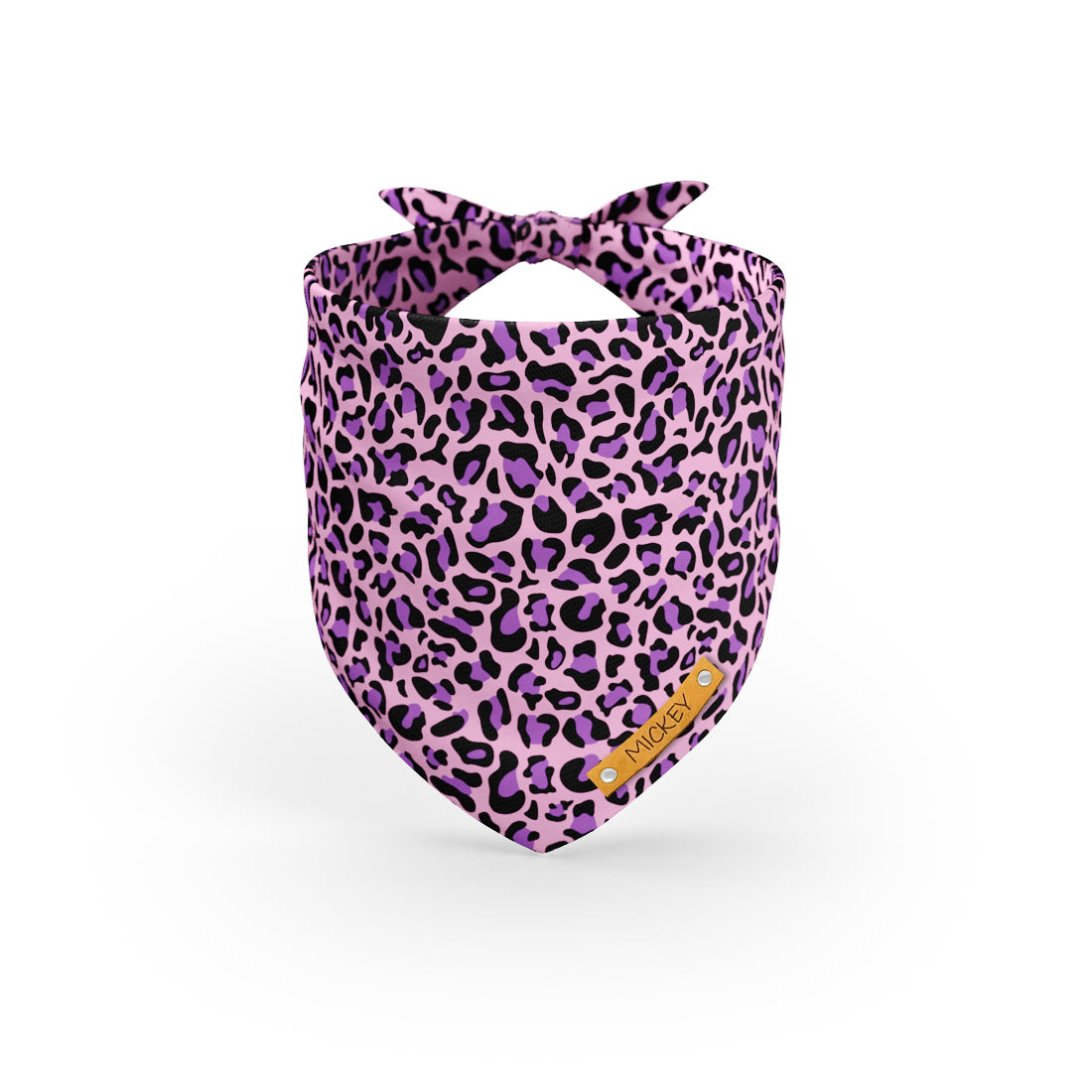 Leopard Magenta Personalizuota Marginta Vardinė Šuns Skarelė