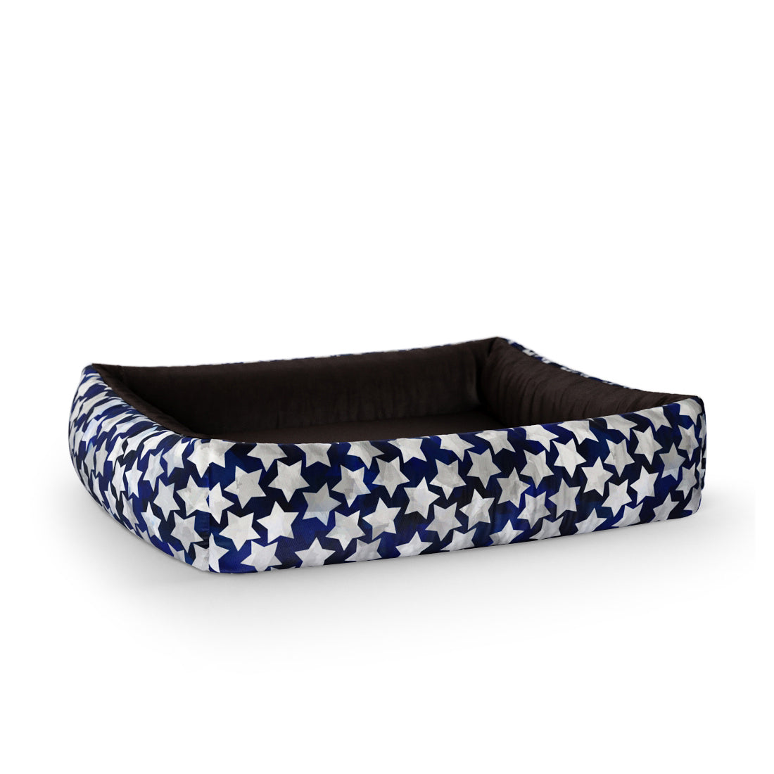 Deep Stars Cosmic Personalized Lounge Dog Bed With Sides