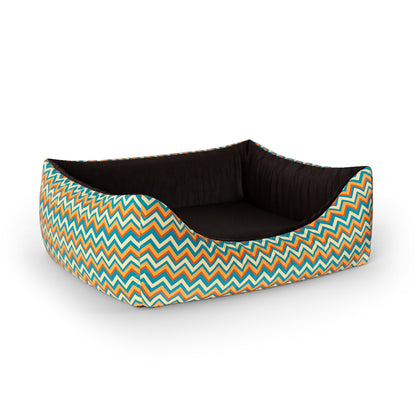 Boho Style Burnt Personalized Lounge Dog Bed With Entrance