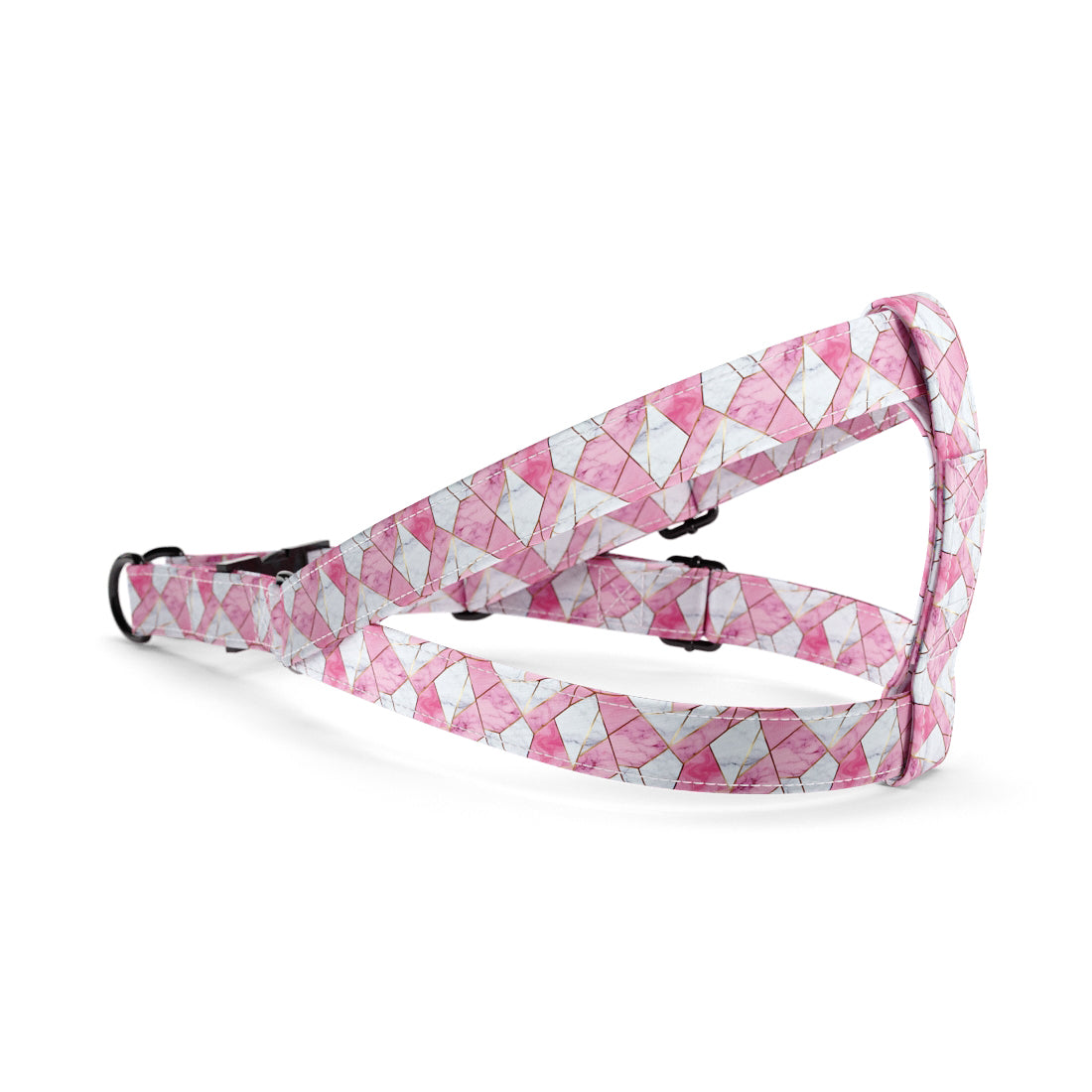 Pink Marble  Kobi Personalized Dog Belt Harness