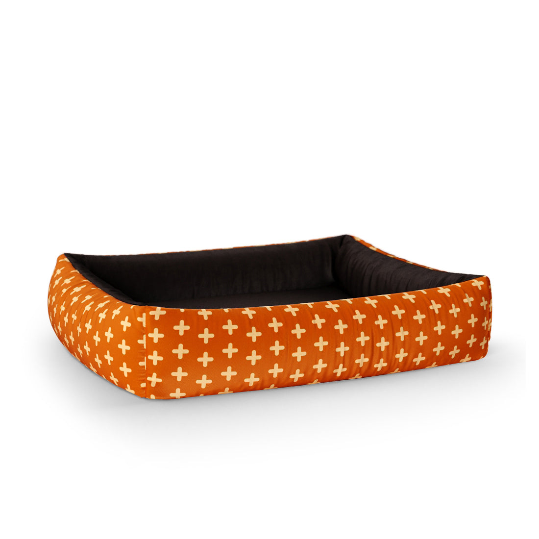 Little Fox Liver Personalized Lounge Dog Bed With Sides