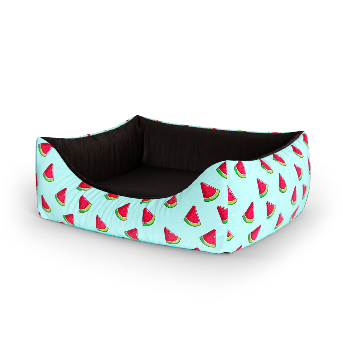 Wattermelon Jungle Personalized Lounge Dog Bed With Entrance