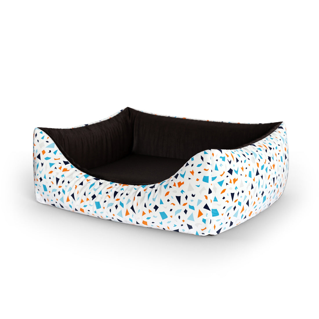 Snow Flowers Isabell Personalized Lounge Dog Bed With Entrance