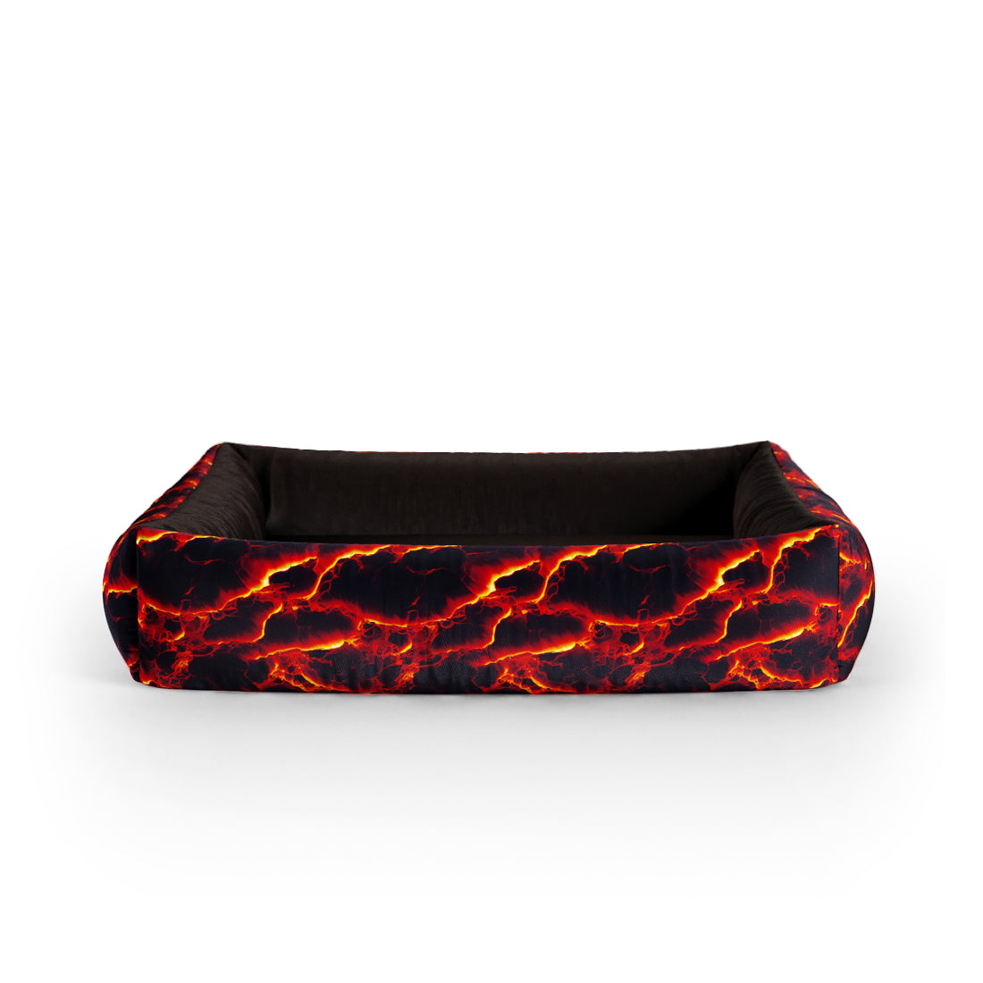 Fire Flames Maximum Personalized Lounge Dog Bed With Sides