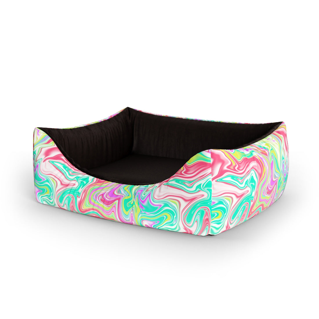 Water Marble Flame Personalized Lounge Dog Bed With Entrance