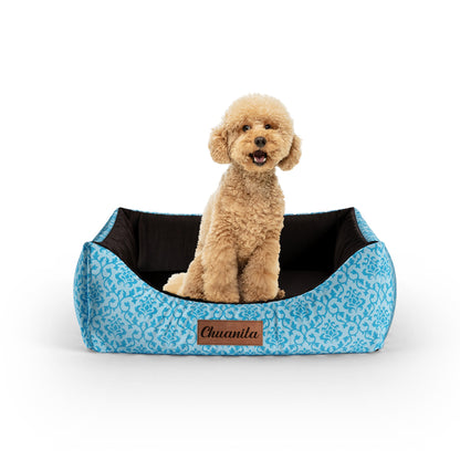 Liberty Flowers Maya Personalized Lounge Dog Bed With Entrance