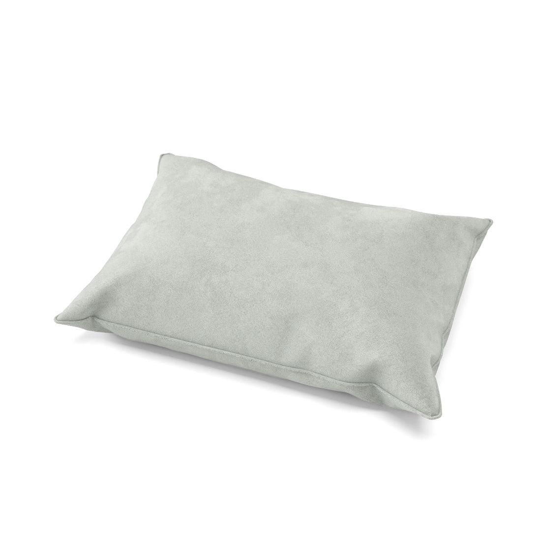 Luxury Velvet Look Silver Personalized Pillow Style Dog Bed