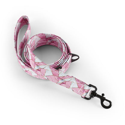 Pink Marble  Kobi Personalized Dog Fashion Belt Harness And Leash Set