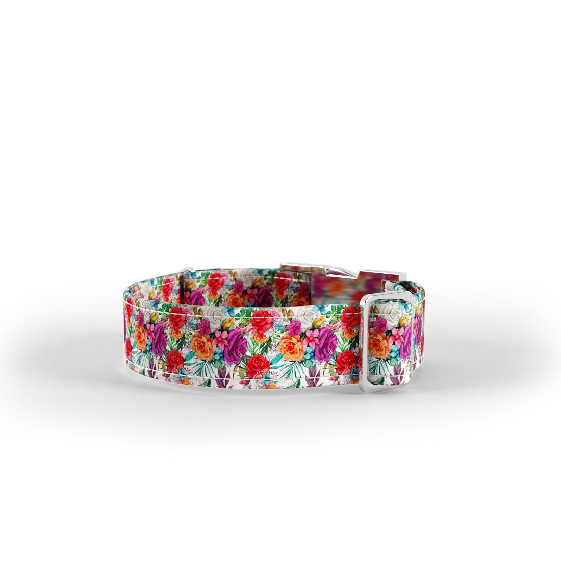 Water Folklore Flowers Maximum Personalized Dog Collar