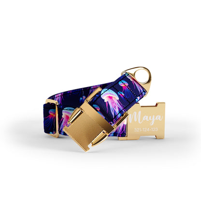 Jellyfish Klein Personalized Dog Collar