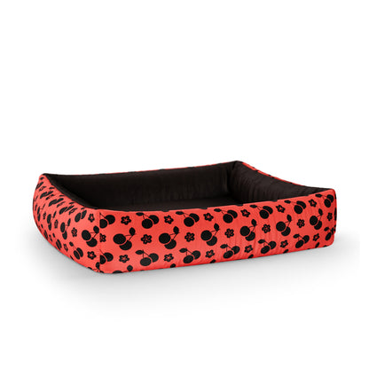 Cherries On Top Mystic Personalized Lounge Dog Bed With Sides