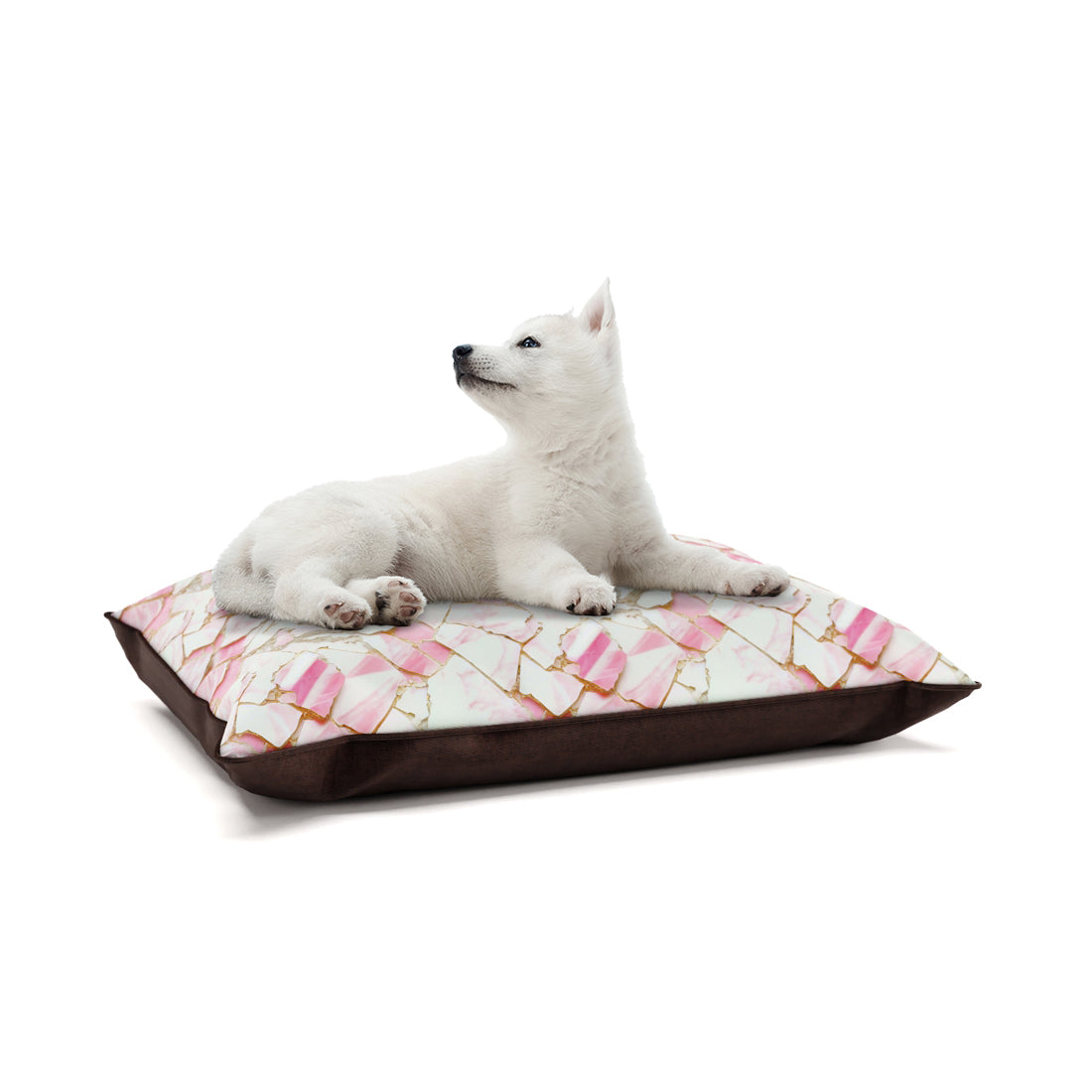 Pink Marble Mangolia Personalized Pillow Style Fashion Dog Bed