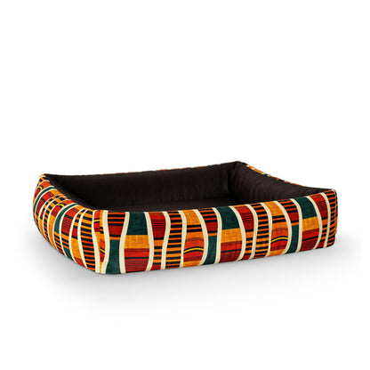 African Naples Personalized Lounge Dog Bed With Sides