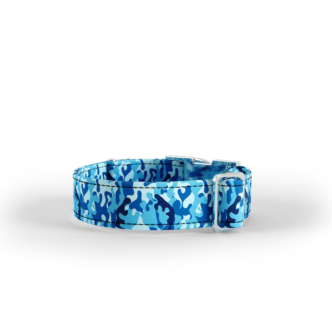 Camoflage Denim Personalized Dog Collar And Leash Set