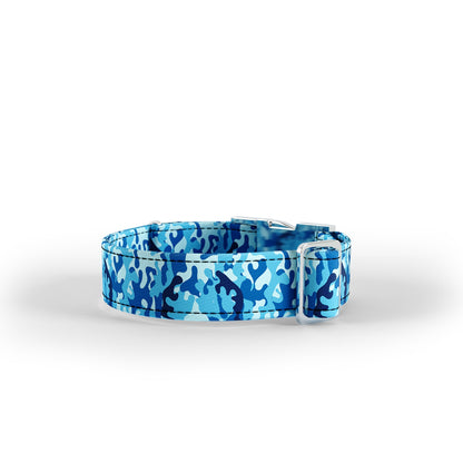 Camoflage Denim Personalized Dog Collar And Leash Set