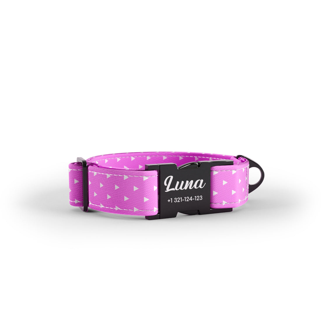 Triangles French Personalized Dog Collar