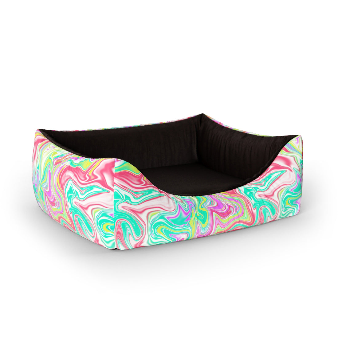 Water Marble Flame Personalized Lounge Dog Bed With Entrance