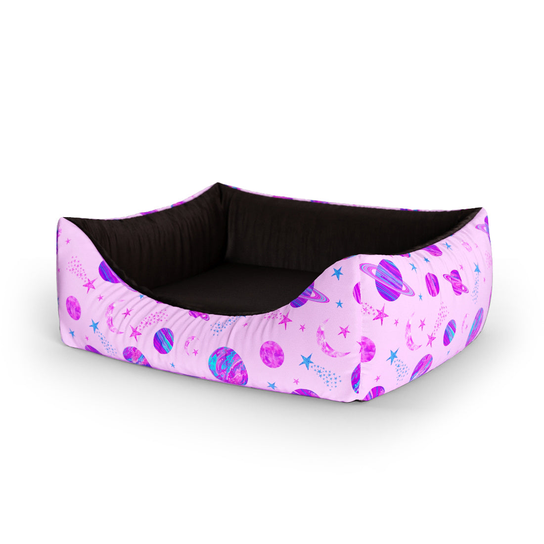 Space Cowboy HotPink Personalized Lounge Dog Bed With Entrance