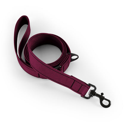 Velvet Look Jazzberry Personalized Dog Leash