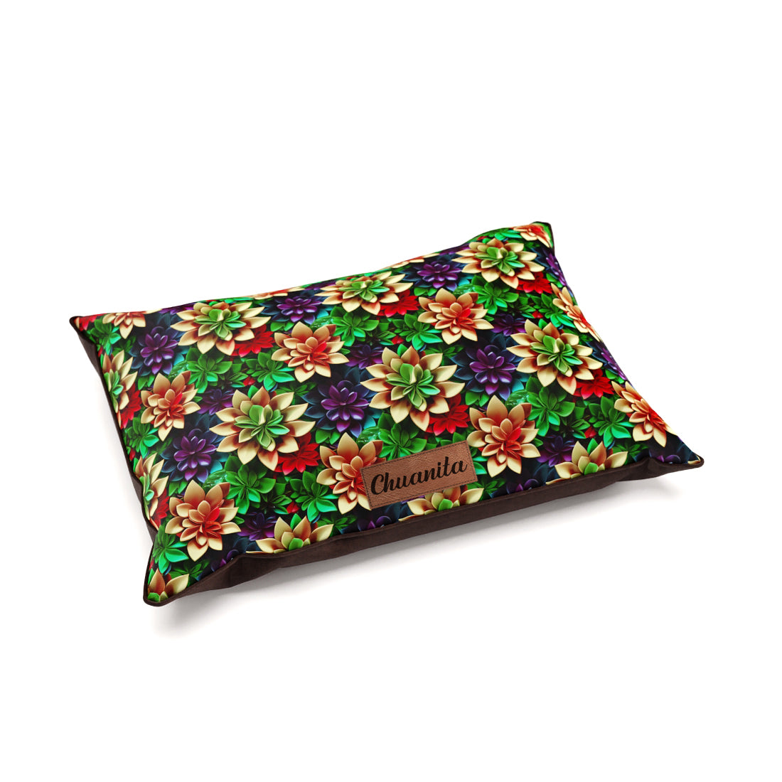 Garden Flowers Malachite Personalized Pillow Style Fashion Dog Bed