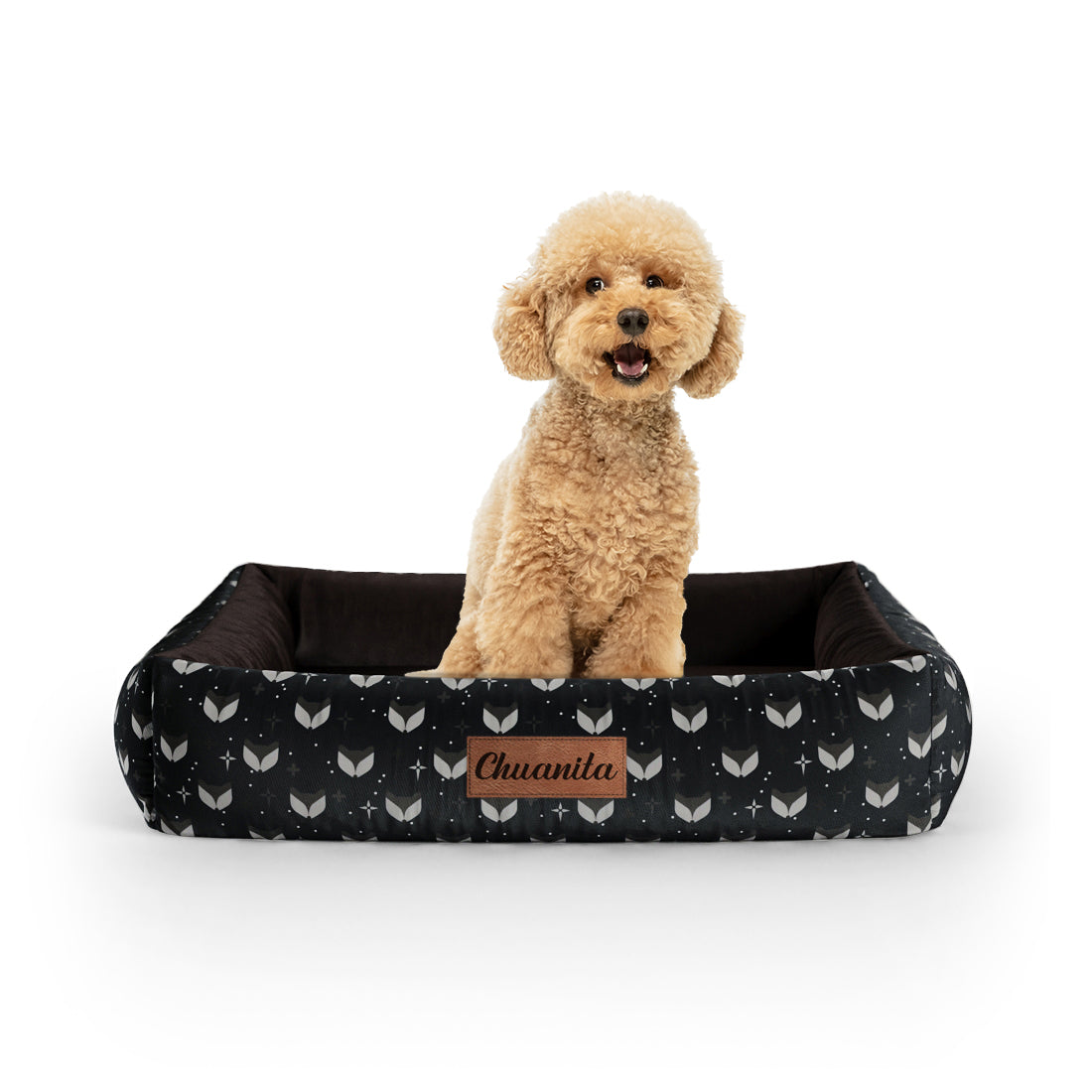 Little Fox Rich Personalisiertes Lounge-Hundebett mit Seiten