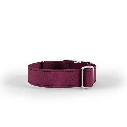 Velvet Look Jazzberry Personalized Dog Collar