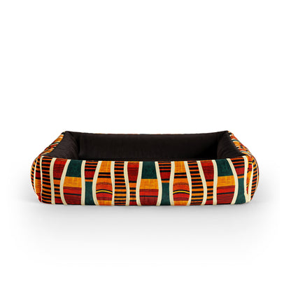 African Naples Personalized Lounge Dog Bed With Sides