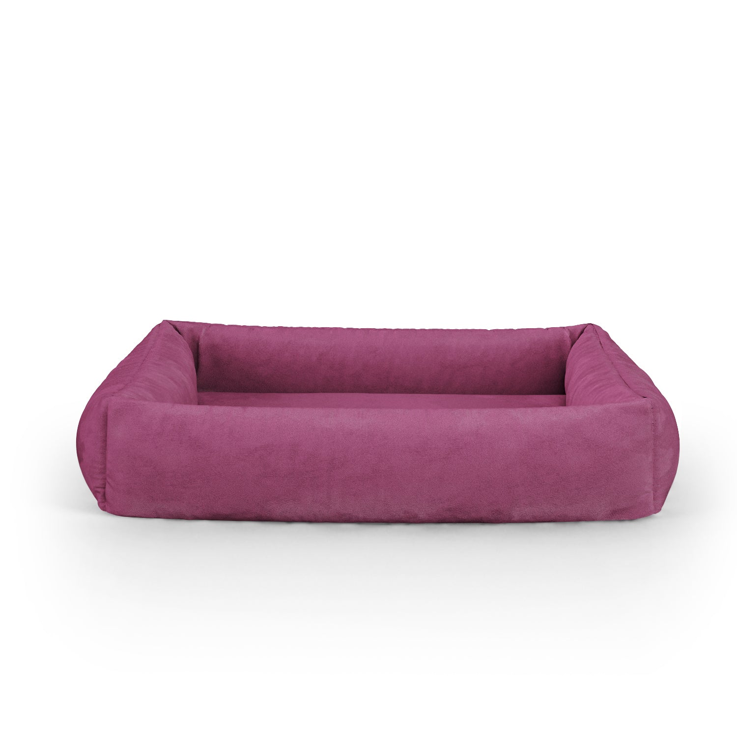 Luxury Velvet Look Jazzberry Personalized Lounge Dog Bed With Sides