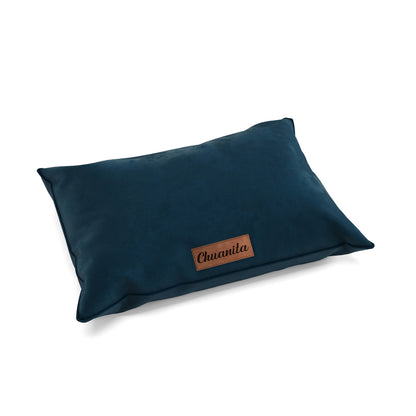 Luxury Velvet Look Midnight Personalized Pillow Style Dog Bed