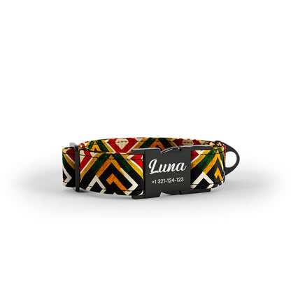 African Portland Personalized Dog Collar