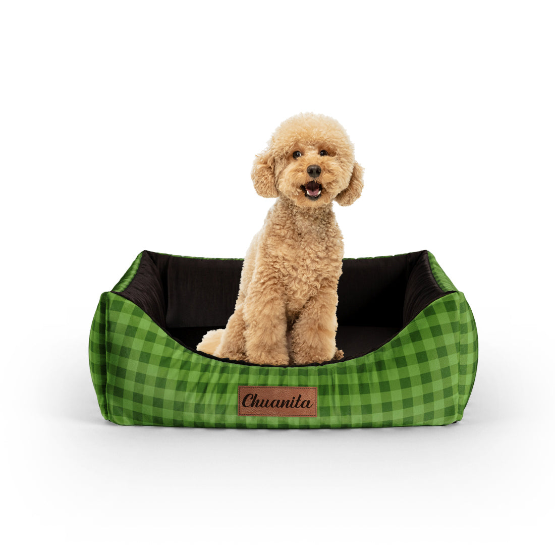 Strawberry Pie Sacra Personalized Lounge Dog Bed With Entrance