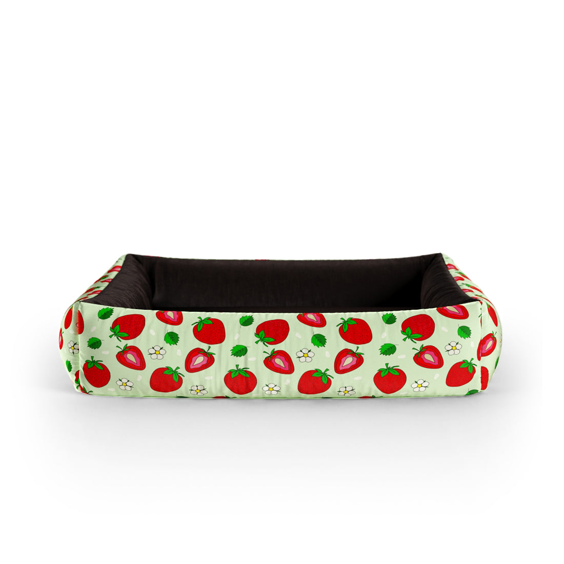 Tutti Fruitti Tea Personalisiertes Lounge-Hundebett mit Seiten